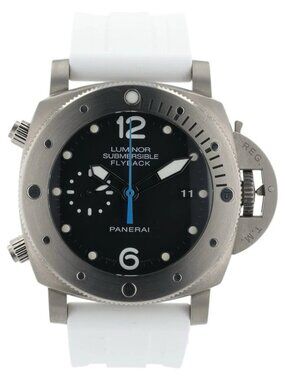 Panerai Submersible Flyback Black Dial Titanium 47mm Automatic Mens
